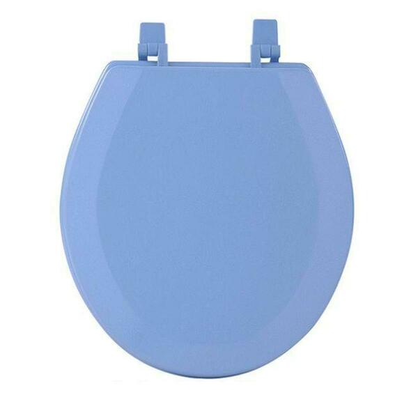 Achim Importing Fantasia Light Blue Standard Wood Toilet Seat- 17 In. TOWDSTBL04